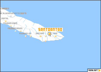 map of Santo Antão