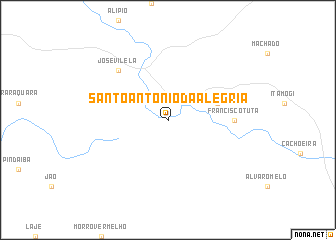 map of Santo Antônio da Alegria