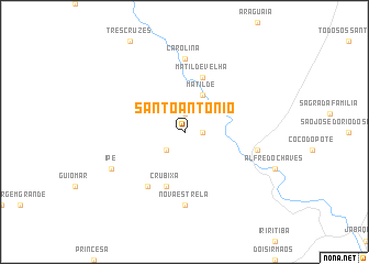 map of Santo Antônio