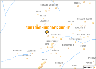 map of Santo Domingo de Apache