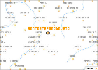 map of Santo Stefano dʼAveto