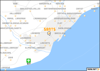 map of Sants