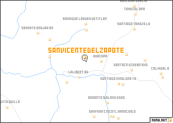 map of San Vicente del Zapote
