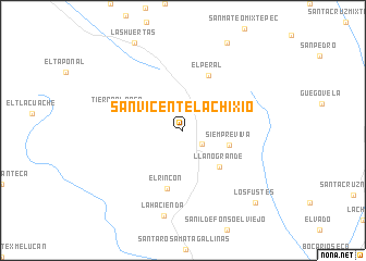 map of San Vicente Lachixío