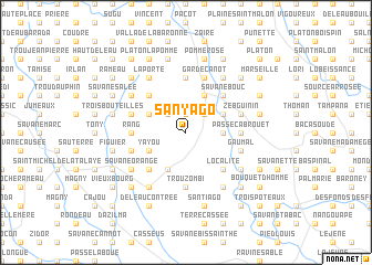 map of Sanyago