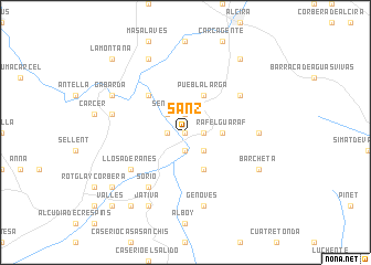 map of Sanz