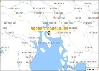 map of São Bento das Lajes