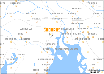 map of São Brás