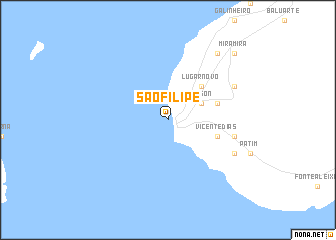 map of São Filipe