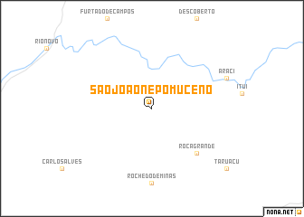 map of São João Nepomuceno