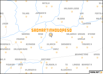 map of São Martinho do Peso