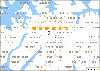 map of São Miguel Balanta