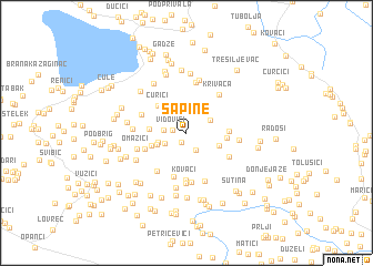 map of Šapine