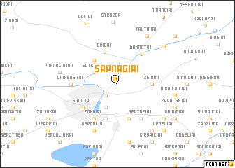 map of Šapnagiai