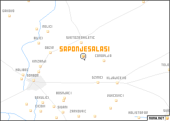 map of Šaponje Salaši