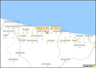 map of Sāqīkelāyeh