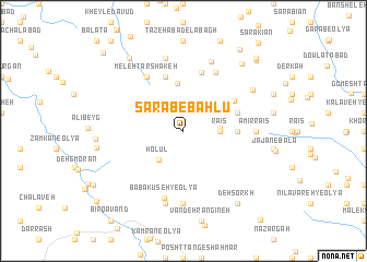 map of Sarāb-e Baḩlū