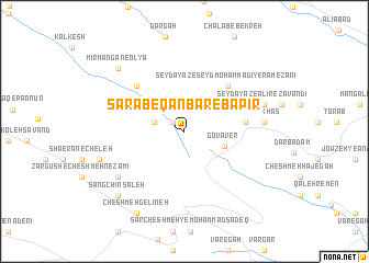 map of Sarāb-e Qanbar-e Bāpīr