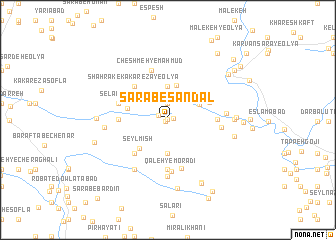 map of Sarāb-e Şandal