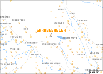 map of Sarāb-e Sheleh