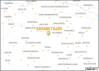 map of Sarāb-e Ţajar