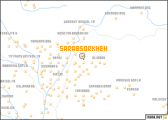 map of Sarāb Sorkheh