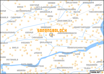 map of Sārang Baloch