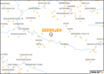 map of Saranjeh