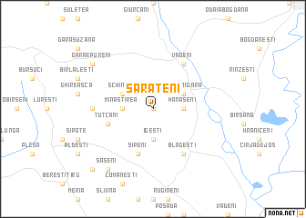 map of Sărăţeni