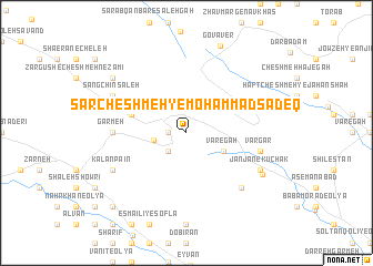 map of Sar Cheshmeh-ye Moḩammad Şādeq