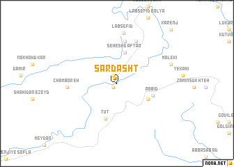 map of Sar Dasht