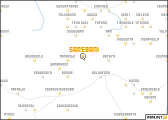 map of Sarébani