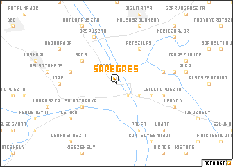 map of Sáregres