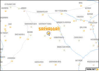 map of Sarḩaddān