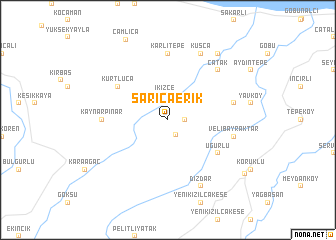map of Sarıcaerik