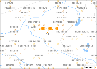 map of Šarkaičiai