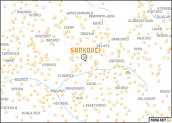 map of Šarkovci