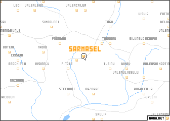 map of Sărmăşel