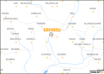 map of Sărmaşu