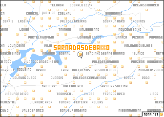 map of Sarnadas de Baixo