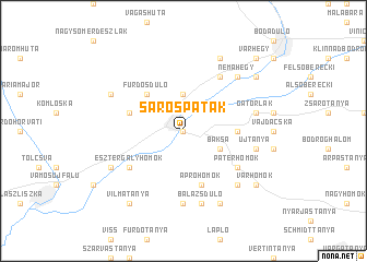 map of Sárospatak