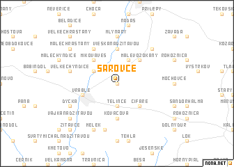 map of Šarovce
