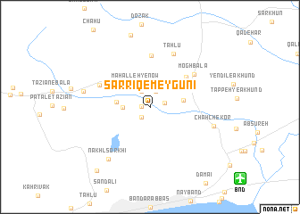 map of Sarrīq-e Meygūnī