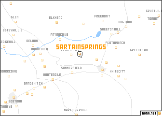 map of Sartain Springs