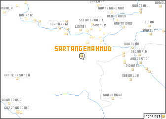 map of Sar Tang-e Maḩmūd