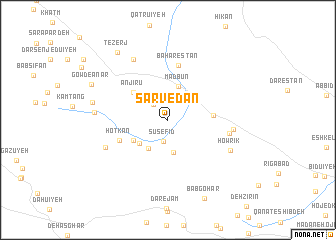 map of Sarvedān