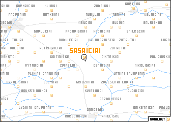 map of Šašaičiai