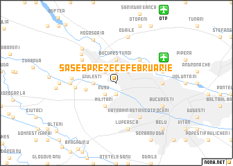 map of Şasesprezece Februarie