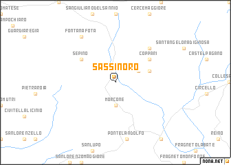 map of Sassinoro