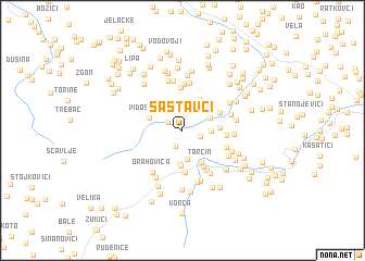 map of Sastavci